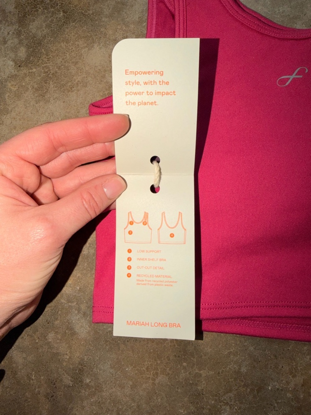 Freely - Pink Athletic Top with Built in Bra - Girls M NWT - Picture 3 of 9